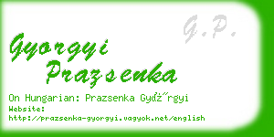 gyorgyi prazsenka business card